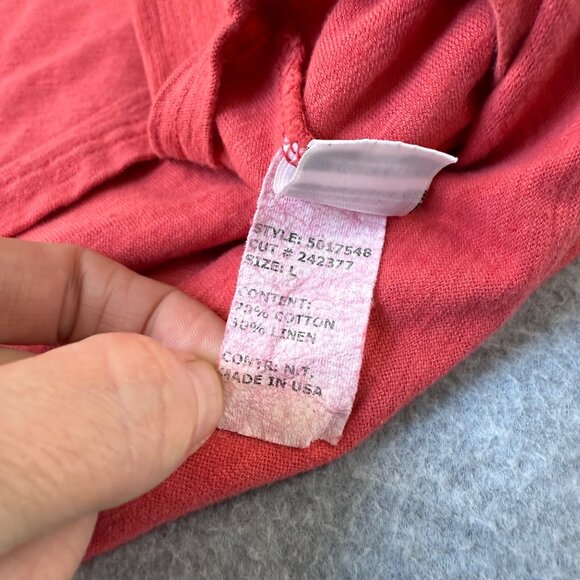 Cut Loose Watermelon Pink 3/4 Sleeve Shirt Top Casual Everyday Wear Size Large - Picture 8 of 11